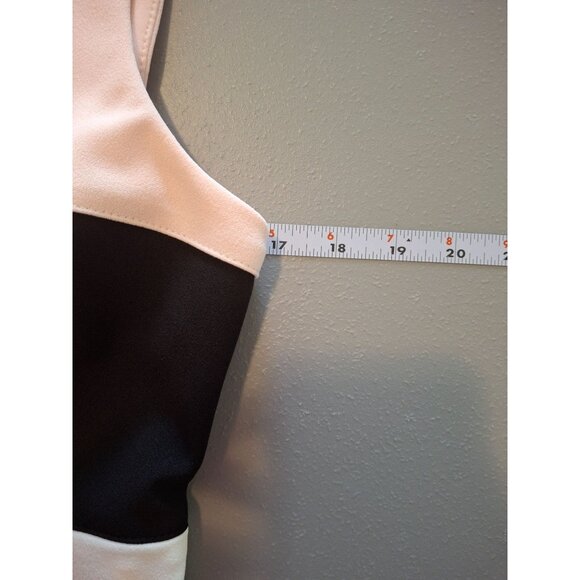 Tommy Hilfiger Women Mini Sheath Dress 8 Colorblock Pink Black Sleeveless Preppy - Picture 6 of 8